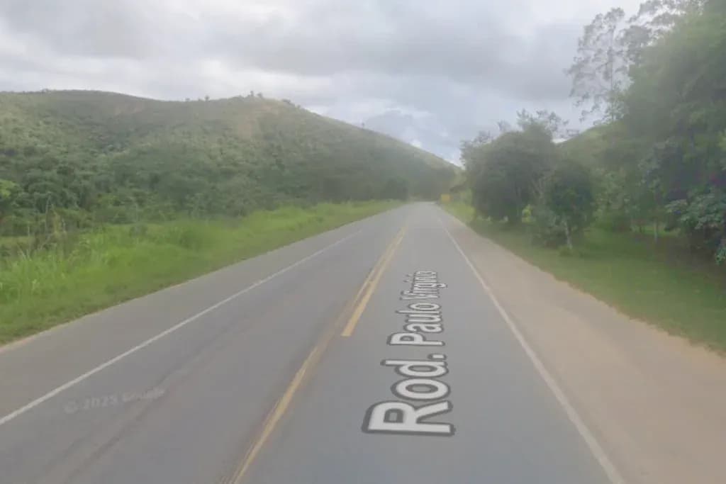 Trecho da Rodovia Paulo Virgínio em imagem do Google Maps.