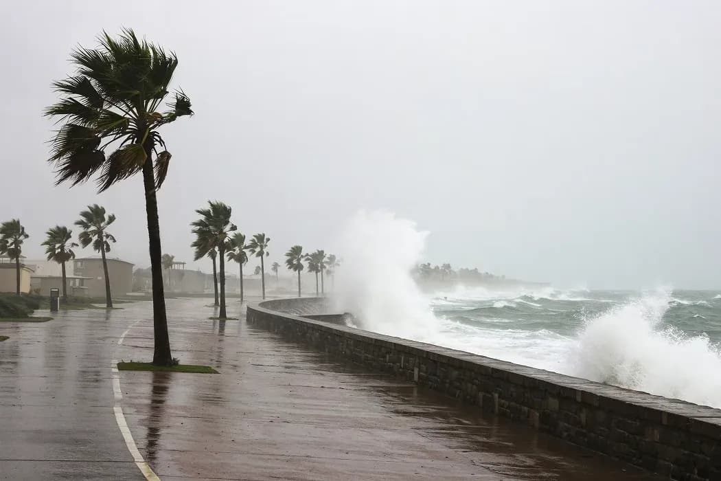 Imagem ilustrativa de condições de chuva e vento.
