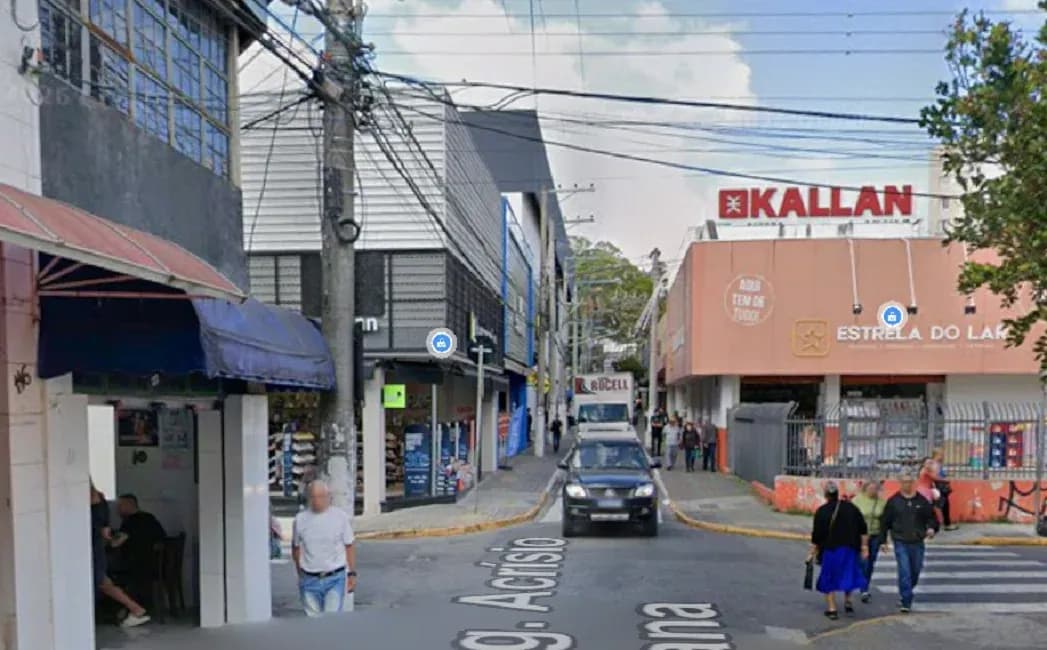 Centro de Jacareí em imagem do Google Maps.